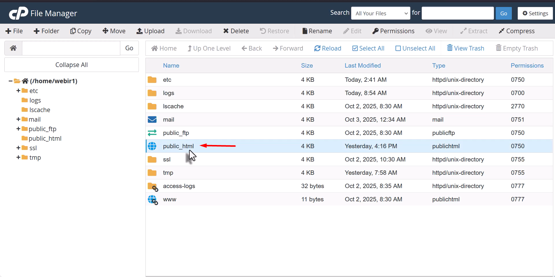 آپلود فایل در سی پنل 1