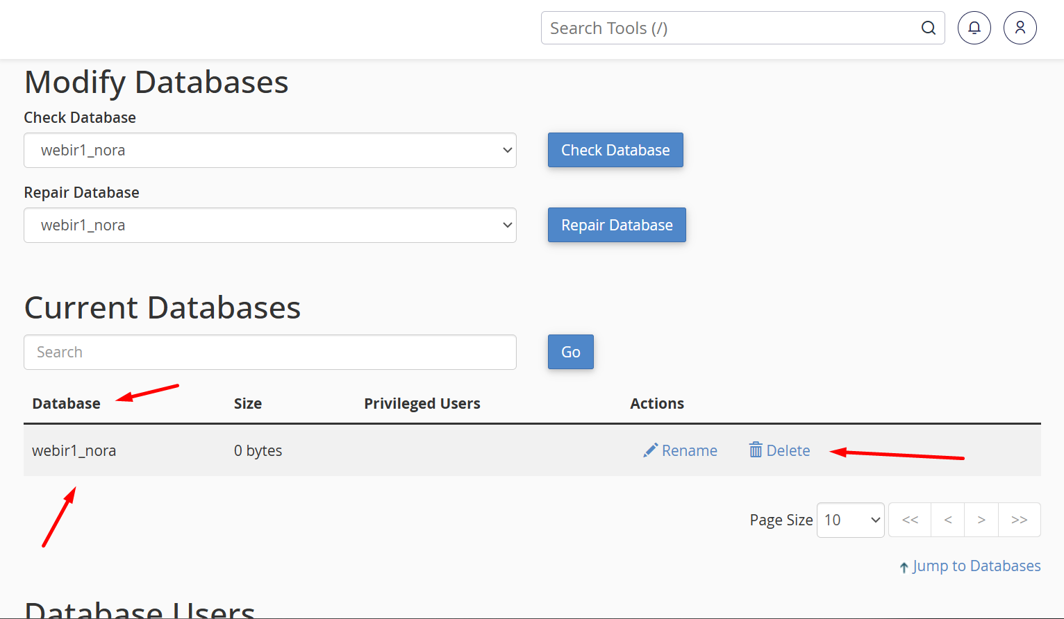 حذف دیتابیس 1 1
