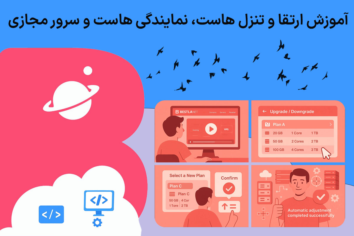 آموزش ارتقا و تنزل هاست، نمایندگی هاست و سرور مجازی