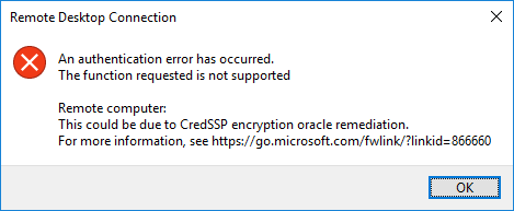 خطای CredSSP Encryption Oracle